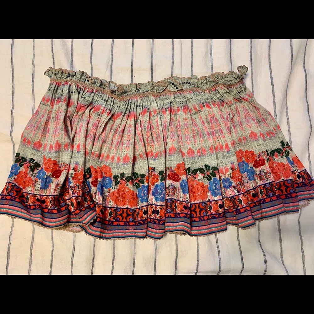 Anthropologie off shoulder embroidered top size S - Picture 2 of 2